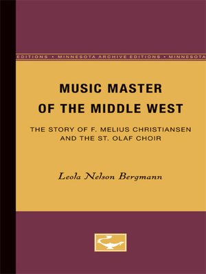 cover image of Music Master of the Middle West